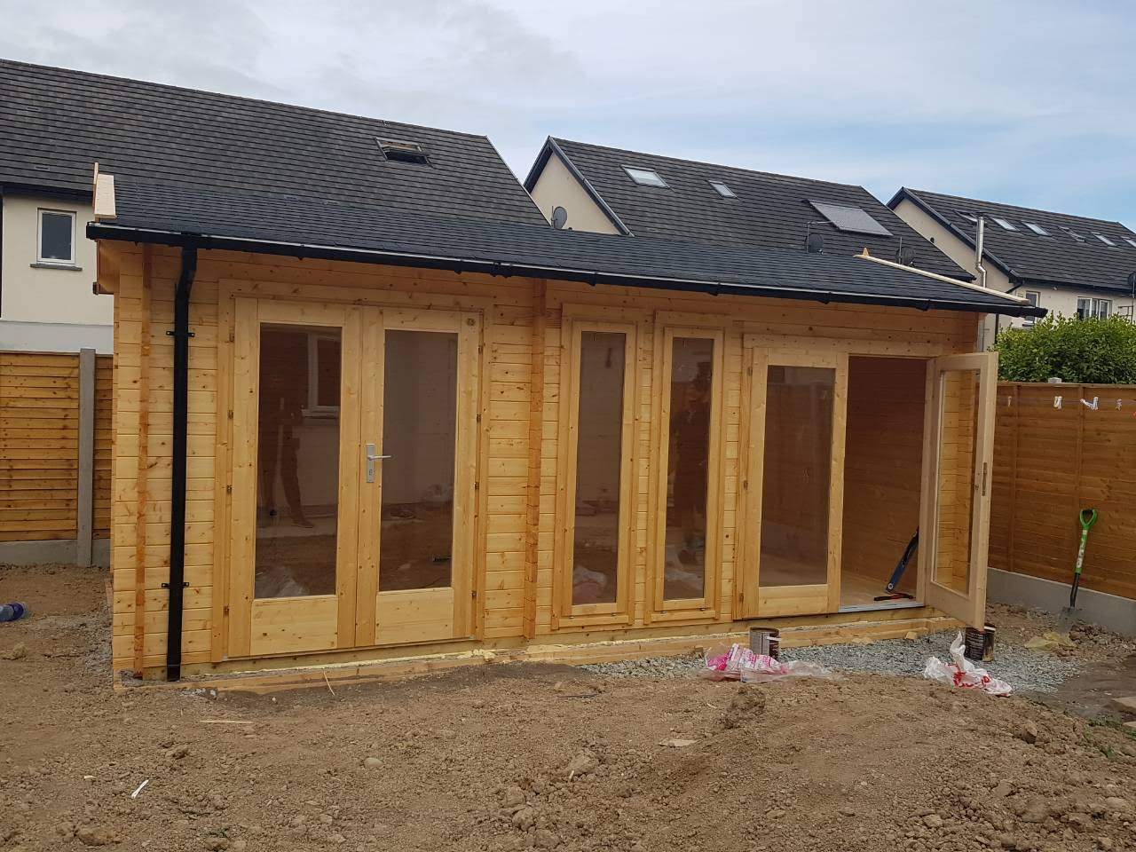 A garden shed built down the end of a garden
