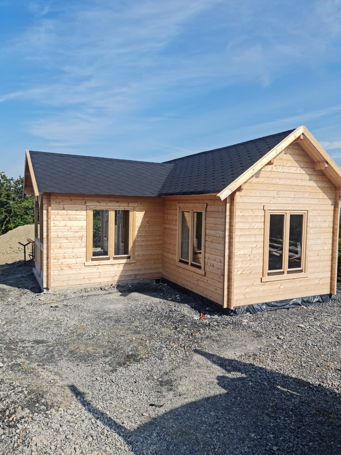 image of a wooden modular home